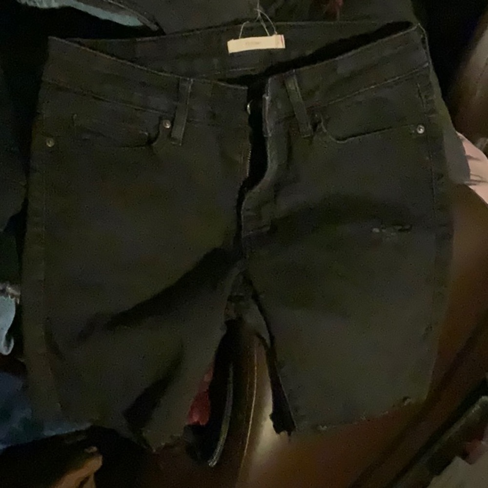 Levis Black Jean Shorts